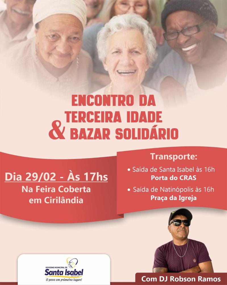 Encontro da Terceira idade & Bazar Solidário✅