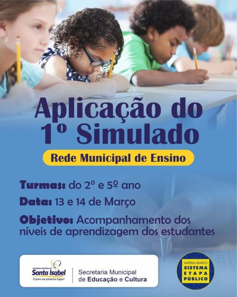 Aplicação do 1° Simulado da Rede Municipal de Ensino✅