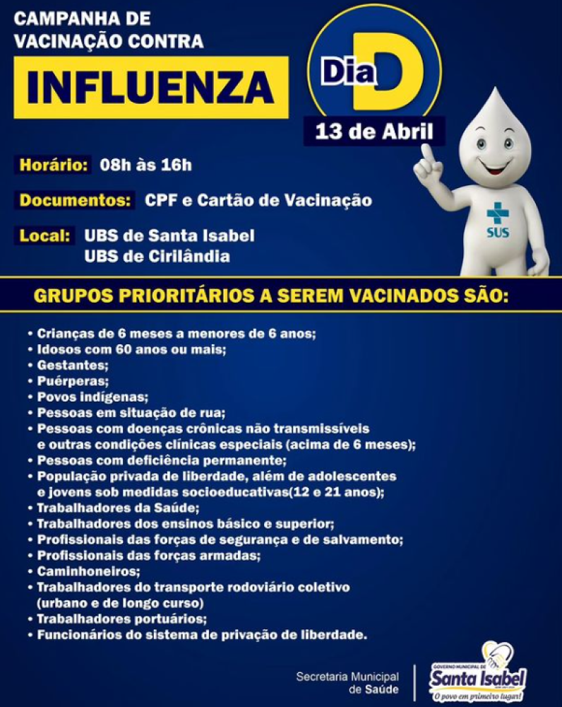 Campanha de Vacinação Contra a Influenza!✅